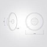 מנורת קיר טרה – אבן טבעית ועץ בהיר | LED | קוטר 25 ס״מ