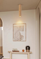 מנורת תקרה צילינדר  נובה – טרוונטין טבעי | GU10