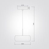 מנורת תלייה טראוורטין LED 12W | CCT | שחור מט