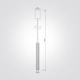 מנורת תלייה קריסטל LED | ‎3W | 3CCT  זהב / שחור