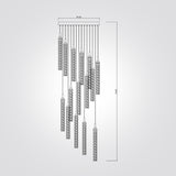 מנורת תלייה LED קריסטל | 15 ראשים | 45W | 3CCT | זהב  / שחור