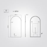 מראה מוארת קשת מלבורן מסגרת שחורה CCT