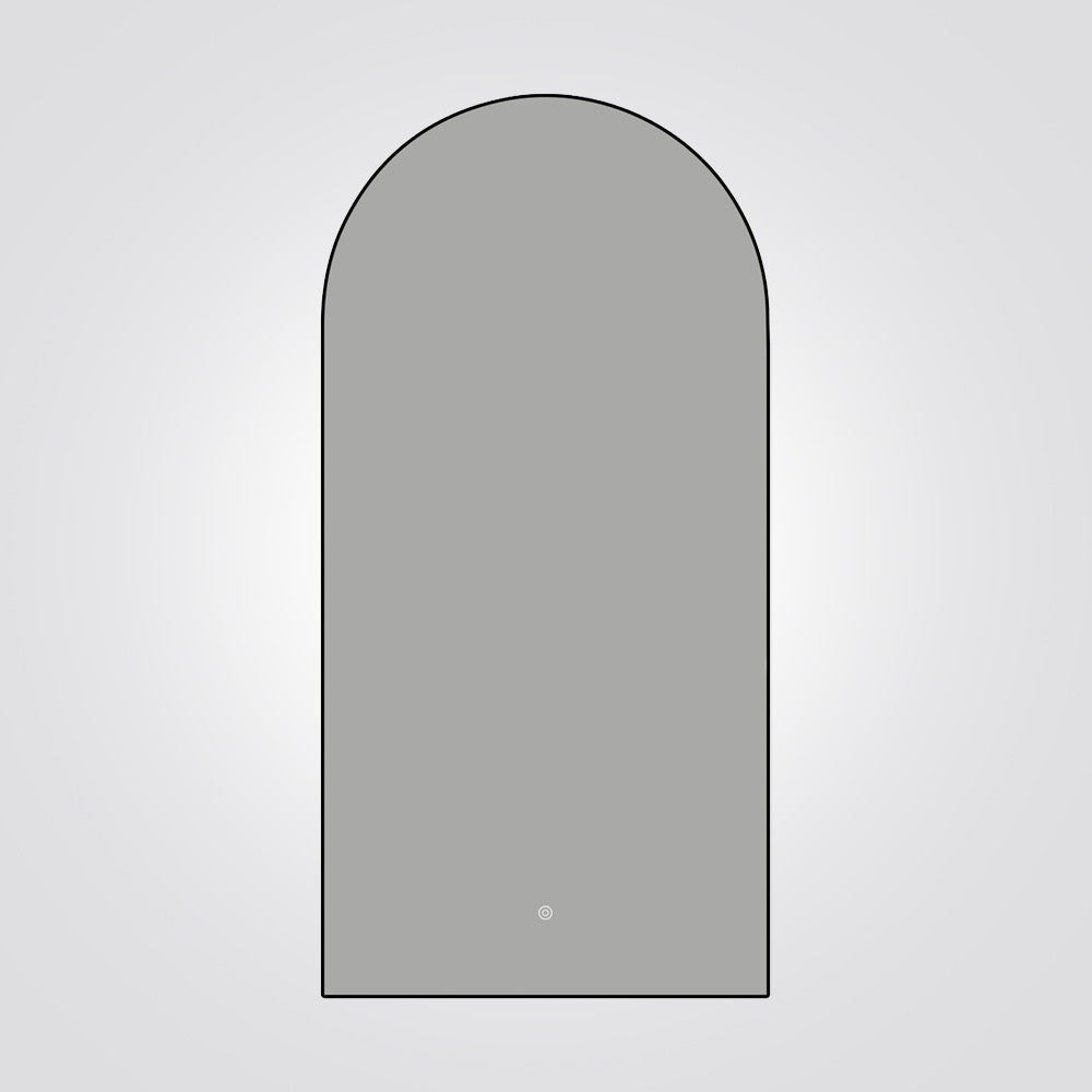 מראה מוארת קשת מלבורן מסגרת שחורה CCT