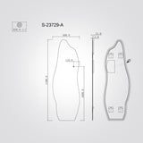 מראת LED אמורפית 150×50 ס״מ דגם| A