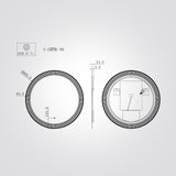 מראת LED עגולה 60 ס״מ | 80 ס"מ עם קצה חריטת-לייזר