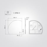 מראת LED עגולה חצי ירח 60 ס״מ | 80 ס"מ