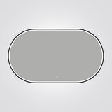 מראת LED מסגרת אלומיניום | ‎W1000×H500 מ"מ | עמעום + מפשיר אדים