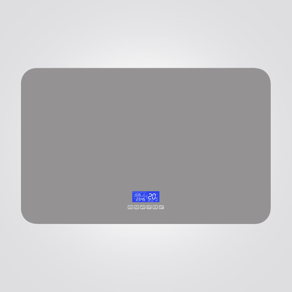 מראת LED מלבנית חכמה | ‎W800×H500 מ"מ | עמעום + מפשיר אדים + Bluetooth + שעון וטמפרטורה