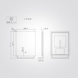 מראת LED מלבנית עם מדף | שחור | ‎50.8×71.1 ס"מ | עמעום | CCT