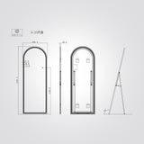 מראת LED עומדת בצורת קשת | זהב | ‎60×165 ס"מ | CCT