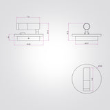 מנורת קיר שבת LED | צבע שחור / לבן