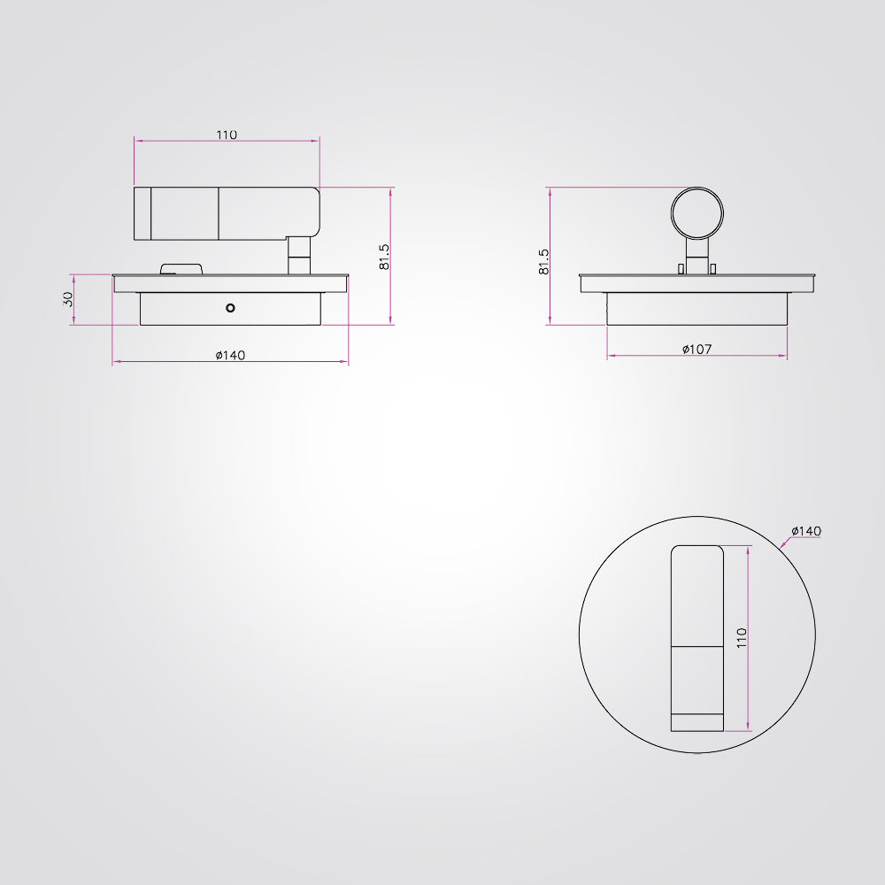 מנורת קיר שבת LED| צבע שחור + עץ / לבן + עץ