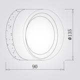 מנורת קיר ונסה – זכוכית אמבר / אפור מעושן | 12W | 3000K