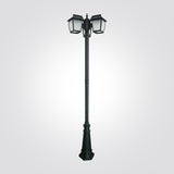 עמוד תאורה חוץ לגינה שלישייה | שחור מט | E27  220 ס"מ | IP44