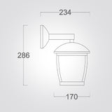 מנורת קיר גינה חוץ | שחור מט | E27 | IP44