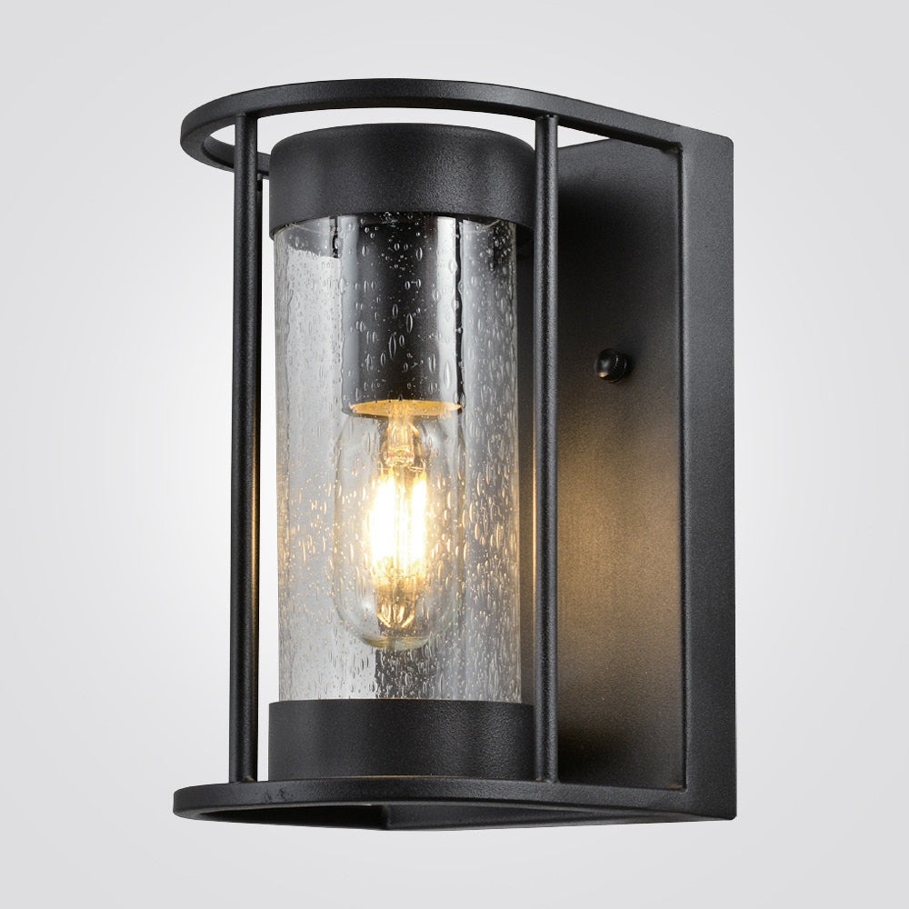 מנורת קיר גינה חוץ – דגם הראל-C | צבע שחור | E27 | IP44