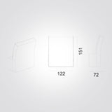 מנורת קיר חוץ לוצרן 3W| שחור|IP65