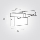 מנורת קיר חוץ ג'וני  7W| שחור| לבן| IP65
