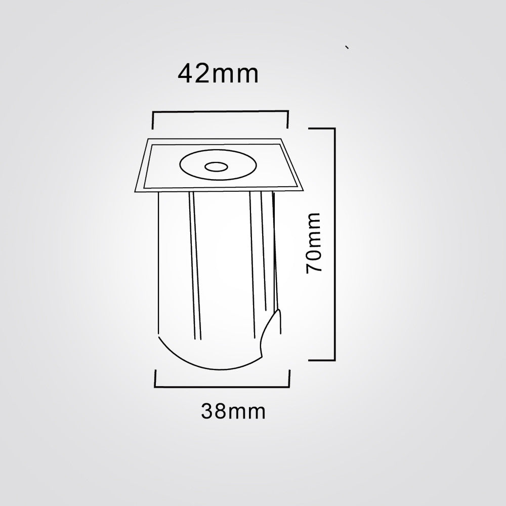 שקוע רצפה לד מרובע 1W| 12V| IP68