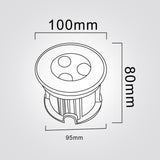 שקוע רצפה לד עגול 3W| 12V|IP65