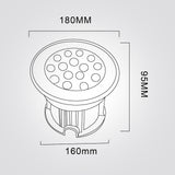 שקוע רצפה לד עגול 15W| 12V| IP65