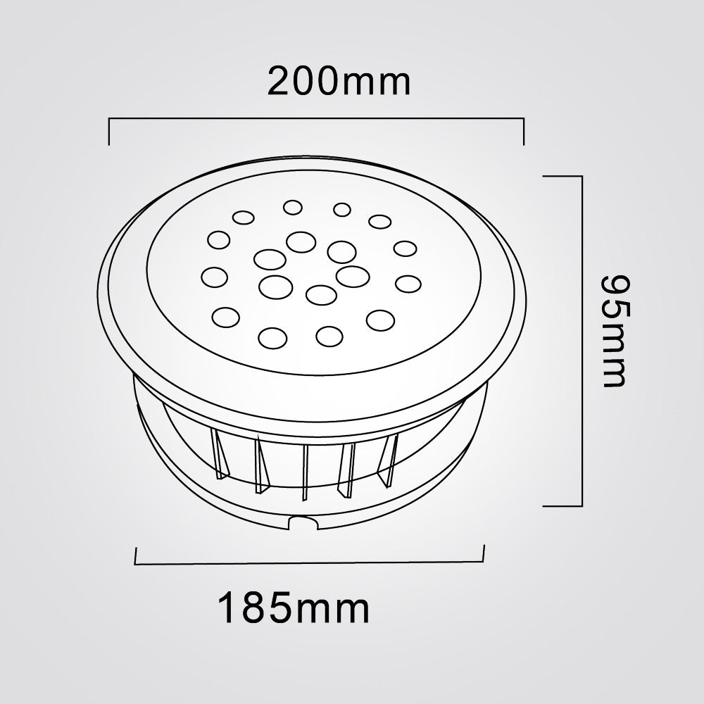 שקוע רצפה לד עגול 18W| 12V| IP65