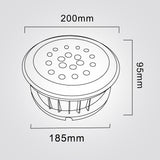 שקוע רצפה לד עגול 18W| 12V| IP65