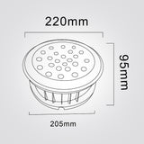 שקוע רצפה לד עגול 24W| 12V|IP65