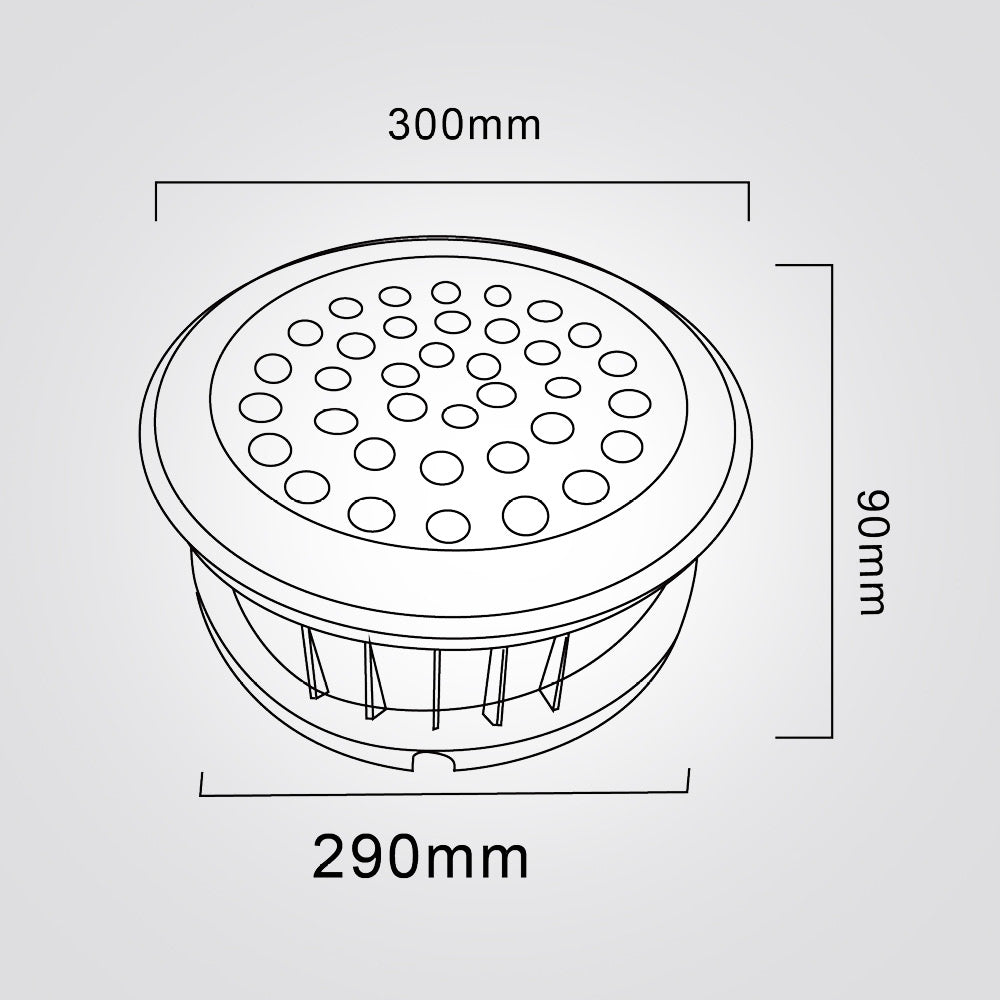 שקוע רצפה לד עגול 36W|12V| IP65