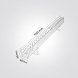 תאורה לינארית להצפת קירות (Wall Washer)  ‎3000K | ‎IP67 | DC24V
