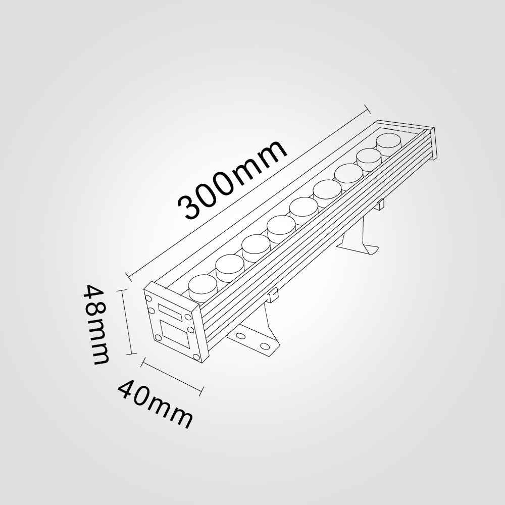 תאורה לינארית להצפת קירות (Wall Washer)  ‎3000K | ‎IP67 | DC24V