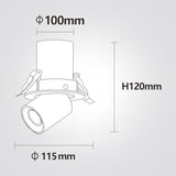 שקוע שאי נשלף מתכוונן360° |CCT|15W