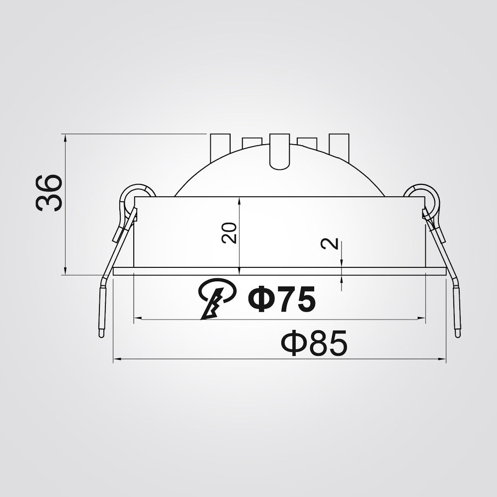 שקוע זחל לד מתכוונן 360° לבן+ שחור  |7W|CCT