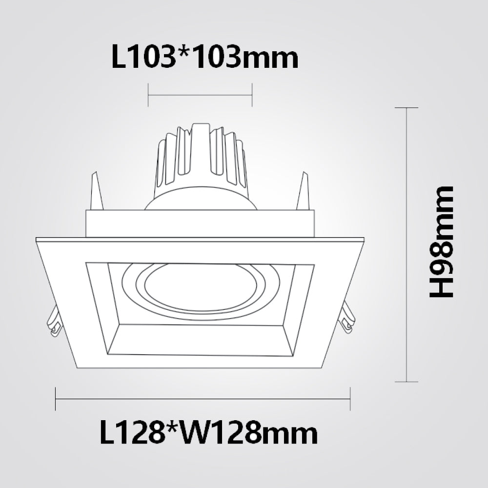 שקוע תקרה דיראן לד| 8W| 2X8W| 3X8W