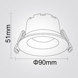 שקוע תקרה לומינה – ‎10W | 3CCT | שחור/ לבן