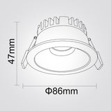 שקוע תקרה קאפלה – ‎10W | 3CCT | שחור / לבן