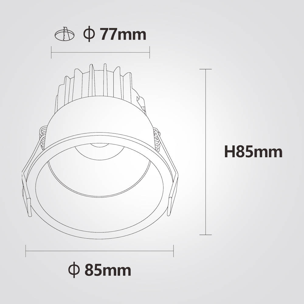 ספוט שקוע תקרה סקוט 10W| CCT| שחור| לבן