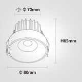 ספוט שקוע תקרה טיילור 8W| CCT| שחור| לבן