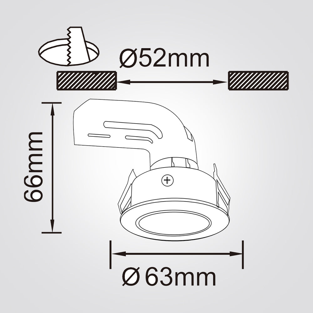 שקוע תקרה טרימלס פרנקו CCT | 8W
