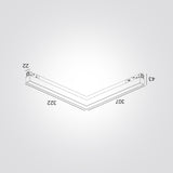 פס לינארי זויתי  לפס צבירה מגנטי Sumo | 20W | 48V | שחור | CCT