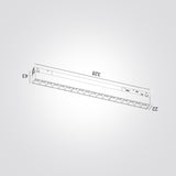 פס תאורה עיניים לינארי – שחור 30 ס״מ לפס צבירה מגנטי סומו | 18W | 48V | CCT