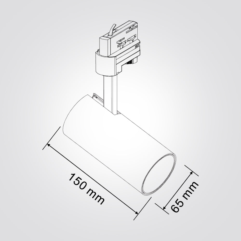 ספוט קארי לפס צבירה תלת־פאזי – 20W | CCT משתנה | לבן