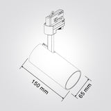 ספוט קארי לפס צבירה תלת־פאזי – 20W | CCT משתנה | לבן