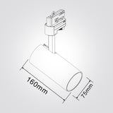 ספוט קארי לפס צבירה תלת־פאזי – 30W | CCT | שחור / לבן