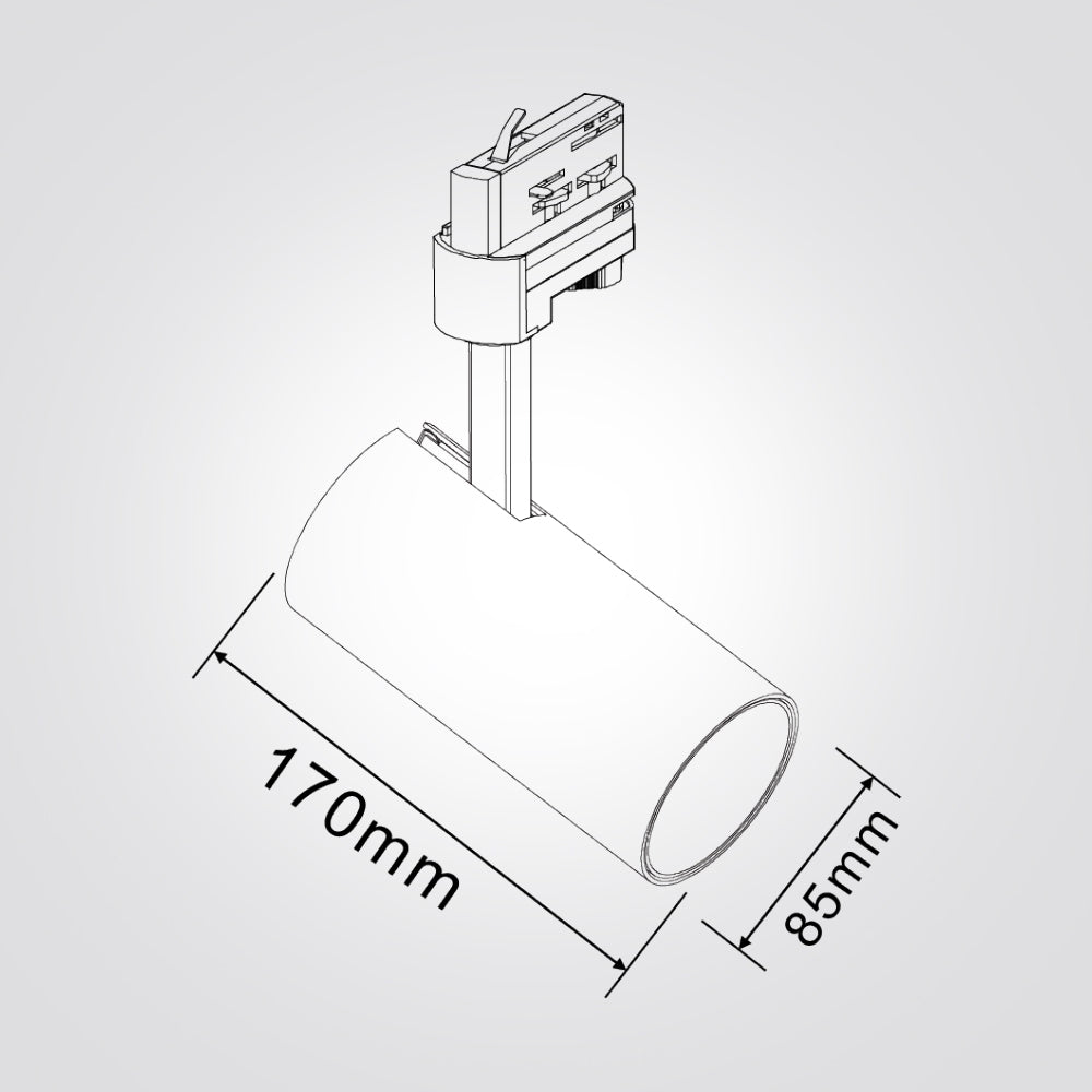 ספוט קארי לפס צבירה תלת־פאזי – 40W | CCT | שחור / לבן