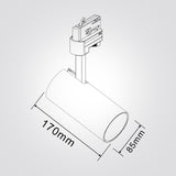 ספוט קארי לפס צבירה תלת־פאזי – 40W | CCT | שחור / לבן