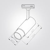 ספוט לפס צבירה חד־פאזי – עדשה מתכווננת 15°–60° | 10W | CCT | שחור/לבן