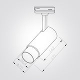 ספוט לפס צבירה חד־פאזי – עדשה מתכווננת 15°–60° | 30W | CCT | שחור/לבן