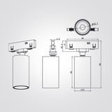 ג"ת  למערכת מגנטית לייזר 24V שחור |לבן | 5W