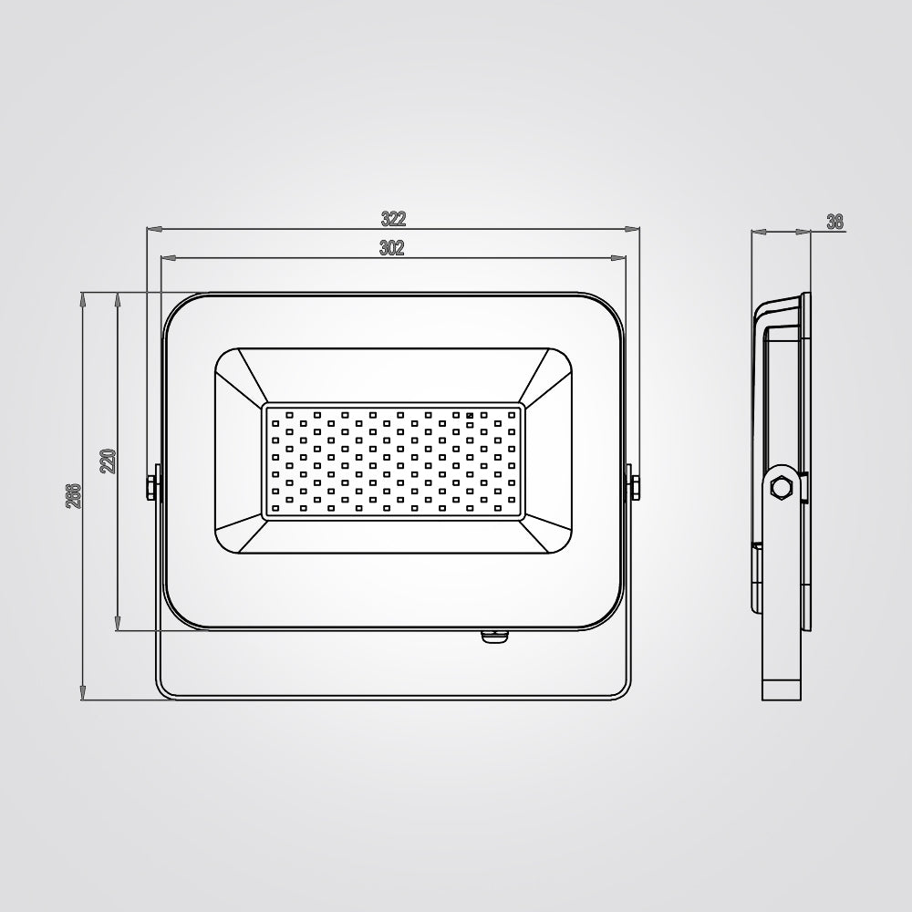 פנס לד חיישן פוטוצל 50W|100W לבן| IP64